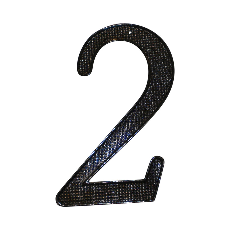 Pamex DD07402BL 4" Zinc Nail On House Number # 2 Matte Black Finish Sparrow Supply