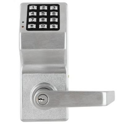 Alarm Lock DL2700WP26D Weather Resistant Trilogy Electronic Digital Lever Lock Satin Chrome Finish Sparrow Supply