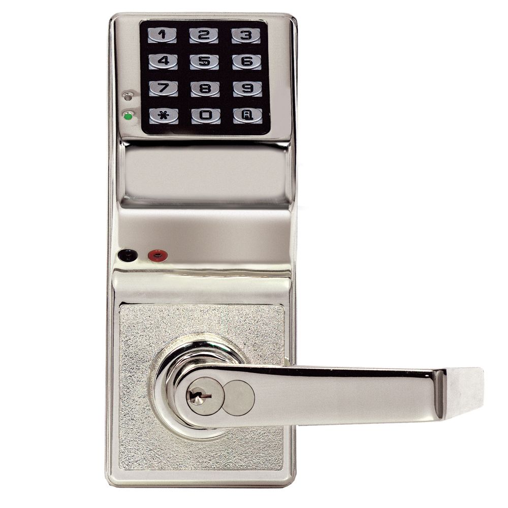 Alarm Lock DL280026D Trilogy Electronic Digital Lever Lock with Enhanced Features Satin Chrome Finish Sparrow Supply