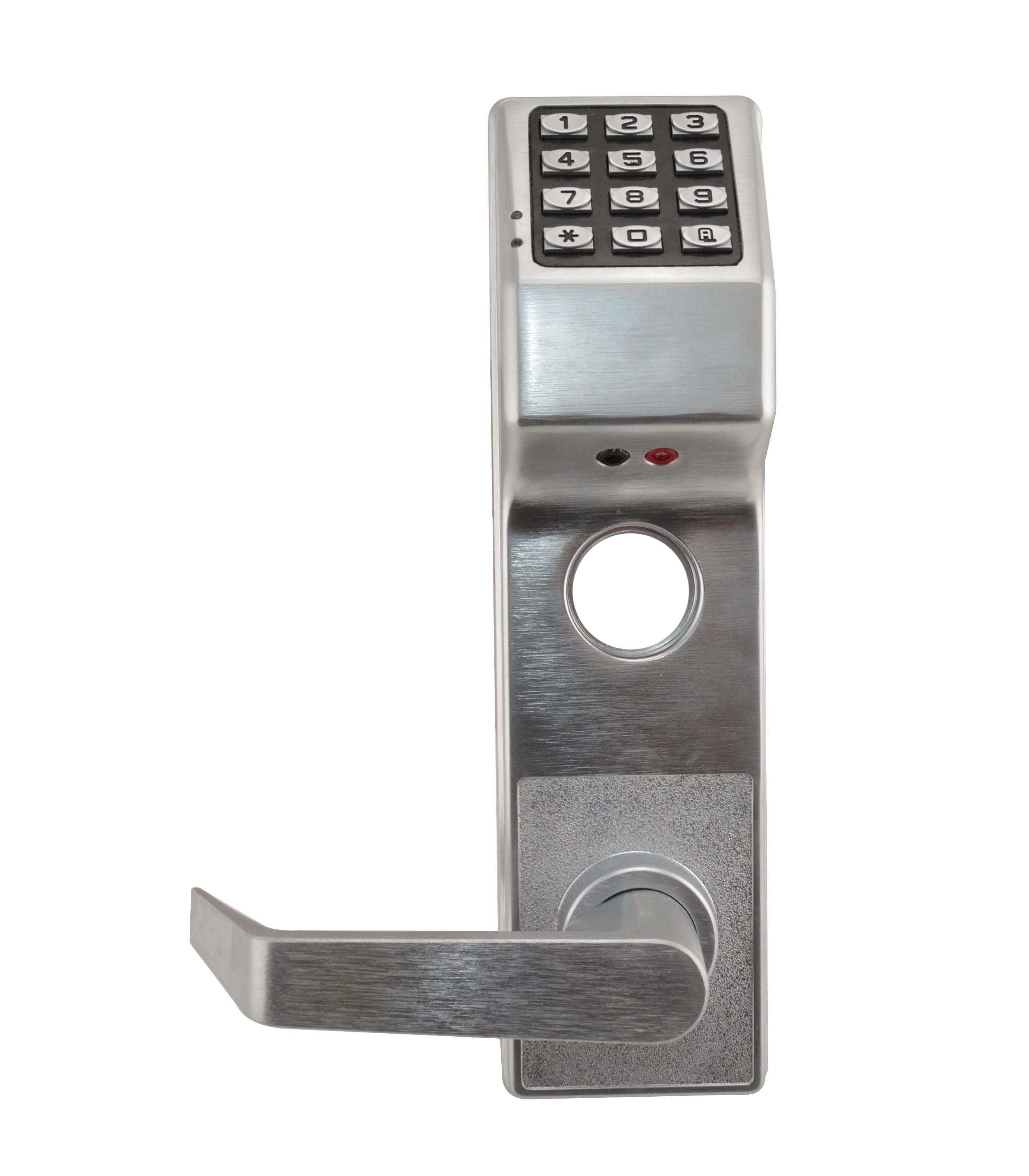 Alarm Lock DL3500CR26D Reversible Classroom Digital Mortise Lock with Straight Lever Satin Chrome Finish Sparrow Supply