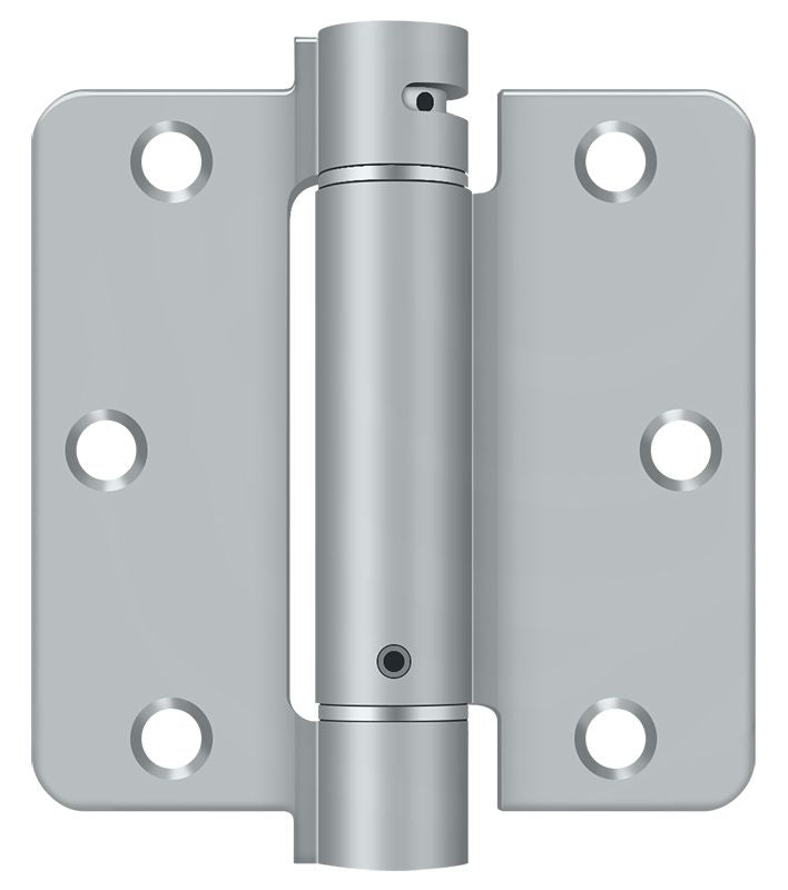 Deltana DSH35R Spring Hinges - Satin Chrome Sparrow Supply