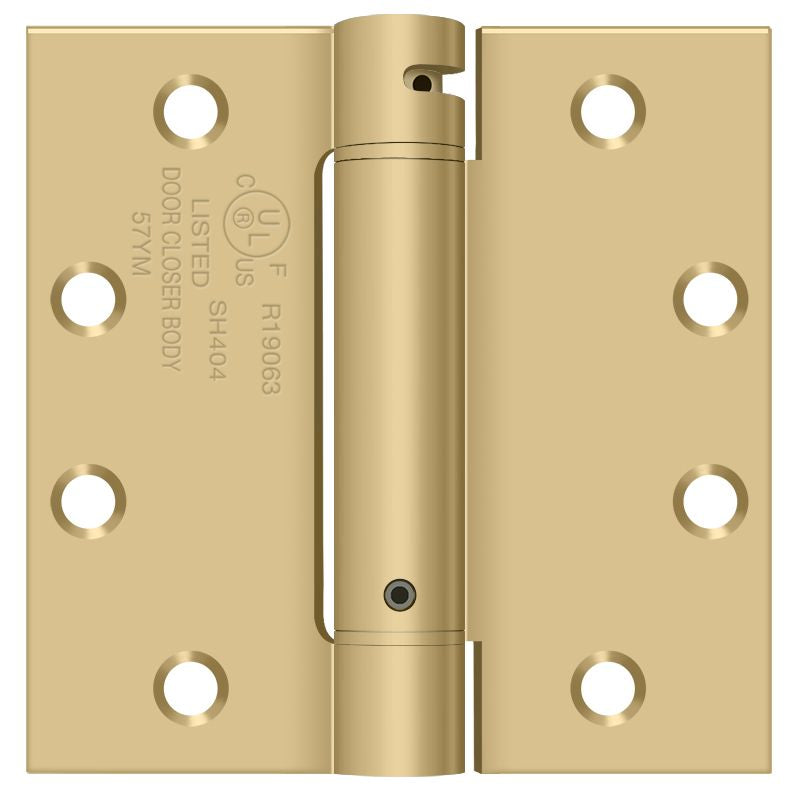 Deltana DSH45U4 Spring Hinges - Satin Brass Sparrow Supply