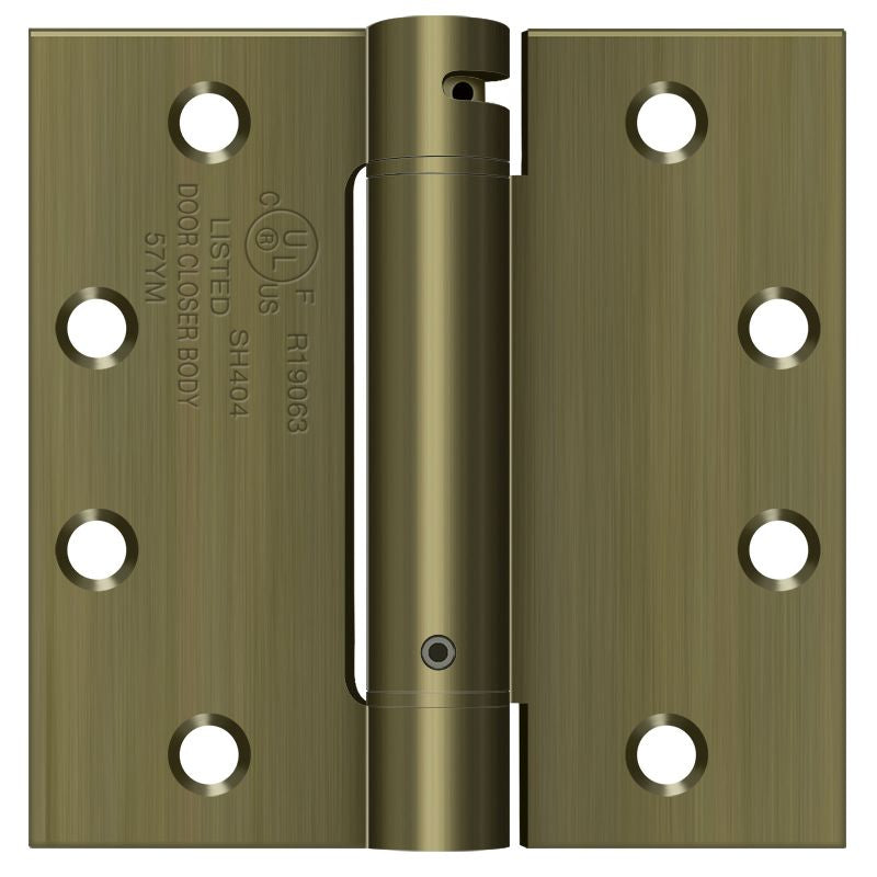 Deltana DSH45U5 Spring Hinges - Antique Brass Sparrow Supply
