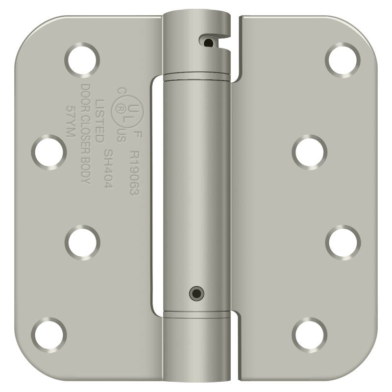 Deltana DSH4R515 Spring Hinges - Satin Nickel Sparrow Supply