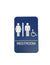 Don-Jo HS907032 Men / Women / Handicap ADA Blue Bathroom Sign Blue Finish Sparrow Supply
