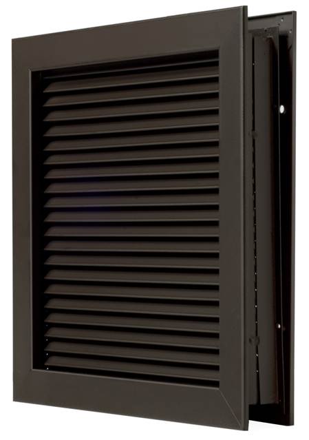National Guard Products L700RXDKB18X18 18" x 18" Self Attaching No Vision Door Louver for 1-3/4" Doors Dark Bronze Finish Sparrow Supply