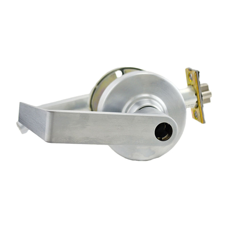 Schlage Commercial ND96LRHO626 ND Series Vandlgard Storeroom Less Cylinder Rhodes with 13-247 Latch 10-025 Strike Satin Chrome Finish Sparrow Supply