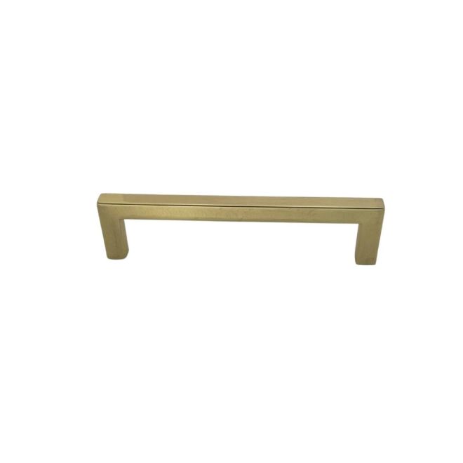 Pride Industrial P87227PB 5-1/2" Modern Square Cabinet Pull with 5" Center to Center Polished Brass Finish Sparrow Supply