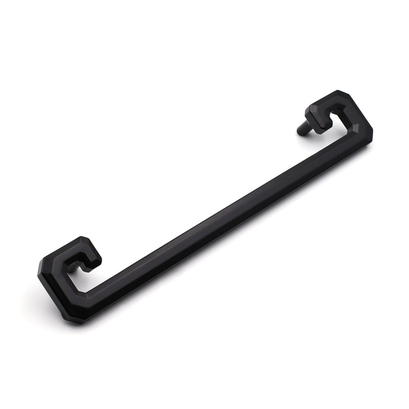 Pride Industrial PA5708BK 8" Center to Center Monaco Appliance Pull Matte Black Finish Sparrow Supply