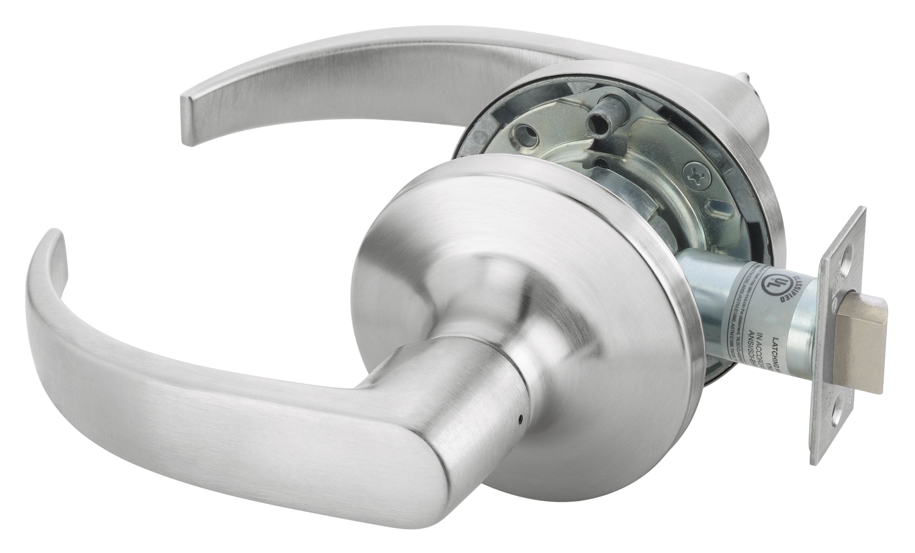 Yale Commercial PB5401LN626 Passage Pacific Beach Lever Grade 1 Cylindrical Lock, 693 Latch, and 497-114 Strike US26D (626) Satin Chrome Finish Sparrow Supply