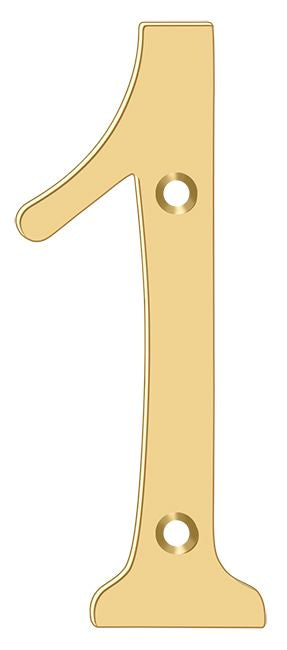 Deltana RN4-1 House Numbers - Brass Sparrow Supply