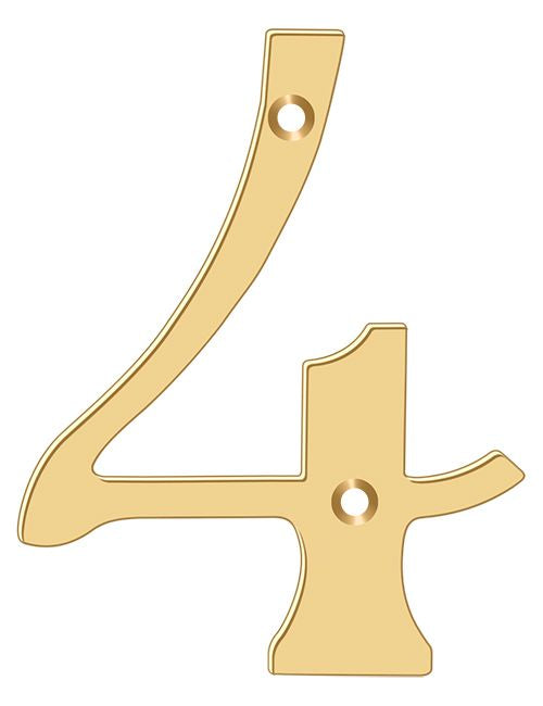 Deltana RN4-4 House Numbers - Brass Sparrow Supply