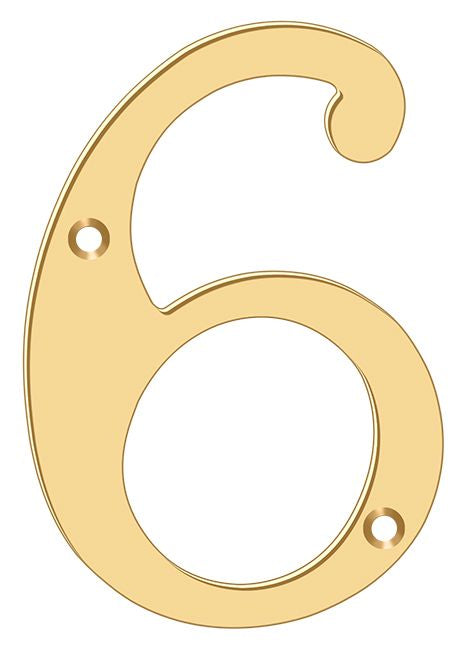 Deltana RN4-6 House Numbers - Brass Sparrow Supply