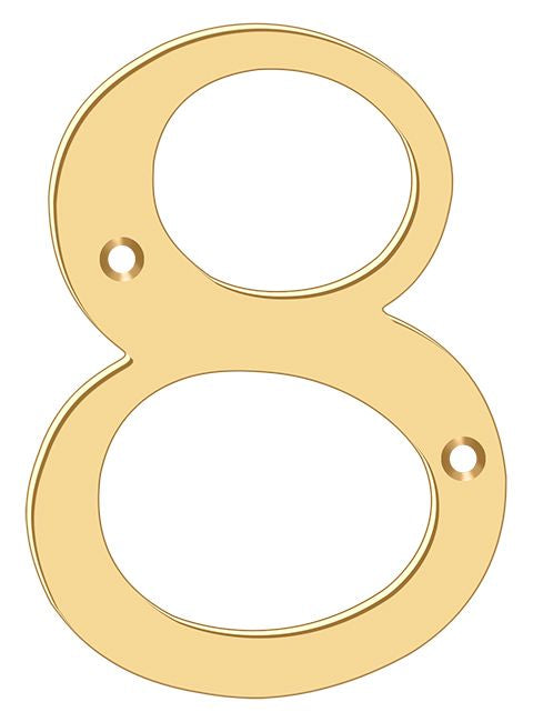 Deltana RN4-8 House Numbers - Brass Sparrow Supply