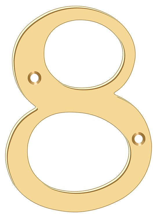 Deltana RN6-8 House Numbers - Brass Sparrow Supply