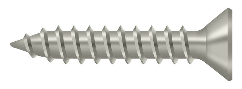 Deltana SCWS910U15 Wood Screw; Steel; #9 x 1"; Satin Nickel Finish Sparrow Supply
