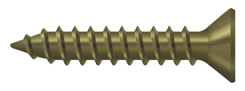 Deltana SCWS910U5 Wood Screw; Steel; #9 x 1"; Antique Brass Finish Sparrow Supply