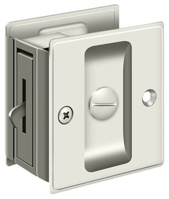 Deltana SDL25U14 Pocket Door Locks - Bright Nickel Sparrow Supply