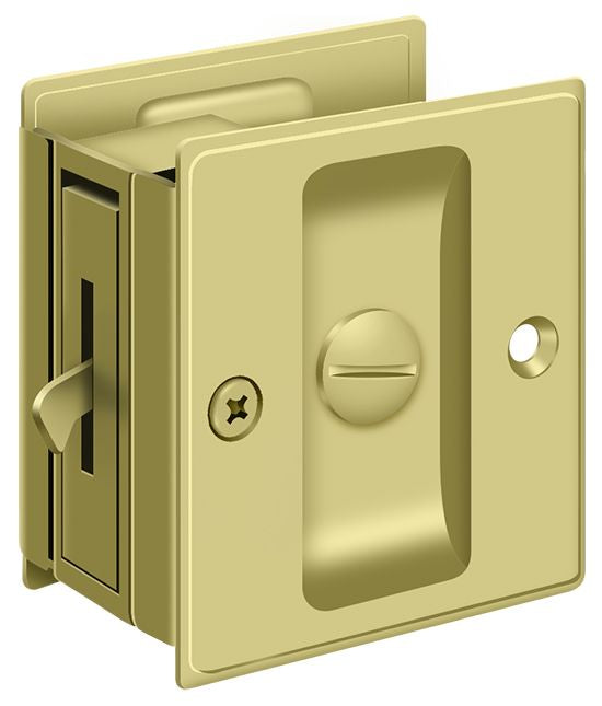 Deltana SDL25U3 Pocket Door Locks - Brass Sparrow Supply