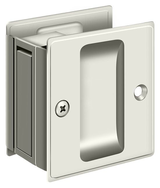 Deltana SDP25U14 Pocket Door Locks - Bright Nickel Sparrow Supply