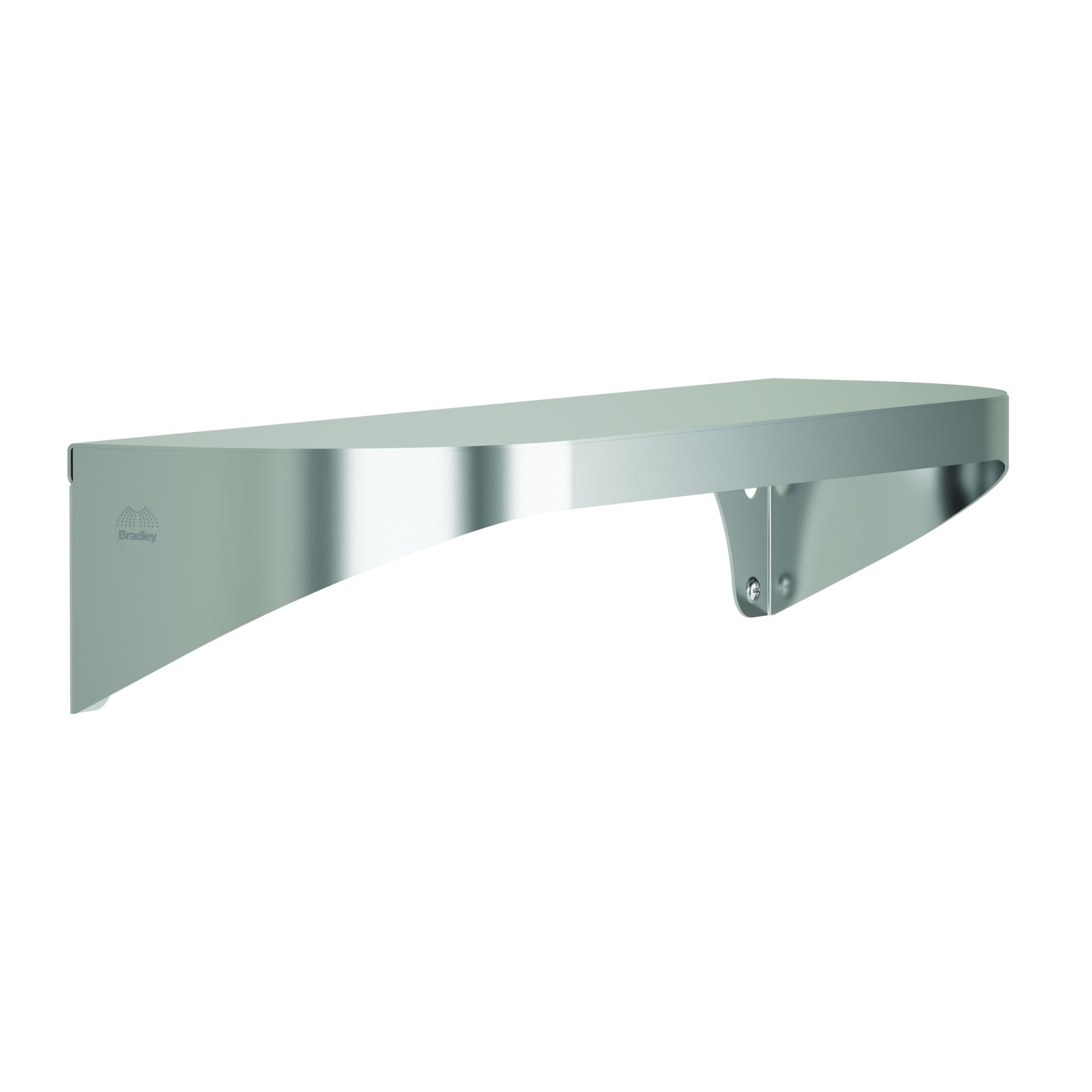 Bradley 7B2-0051800 Shelf, Stainless Satin, 20 Gauge, 5 X 18 Sparrow Supply