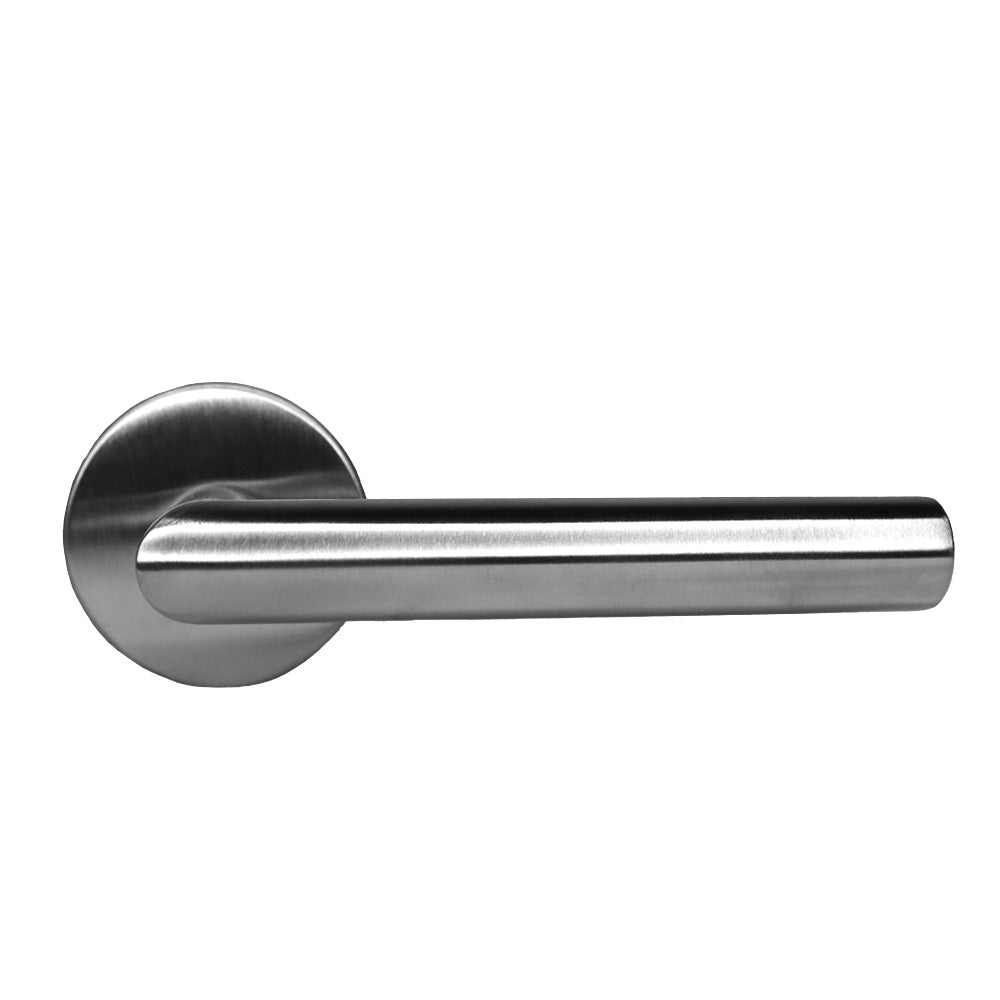Omnia 12/38T.PA32D Stainless 12 Lever Passage 2-3/8" Backset; T Strike; 1-3/8" Door Satin Stainless Steel Finish Sparrow Supply