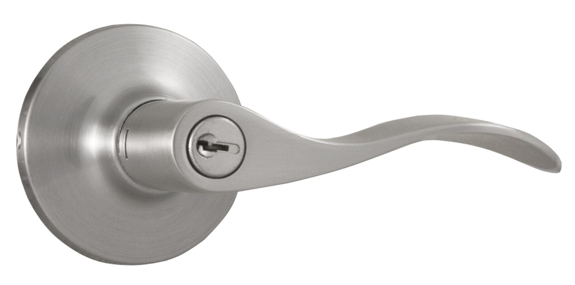 Weslock 00240XNXNFR23 New Haven Entry Lock with Adjustable Latch and Full Lip Strike Satin Nickel Finish Sparrow Supply