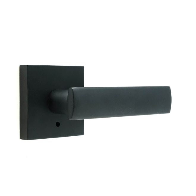 Weslock 007103232FR20 Utica Lever Privacy Lock with Adjustable Latch and Full Lip Strike Matte Black Finish Sparrow Supply