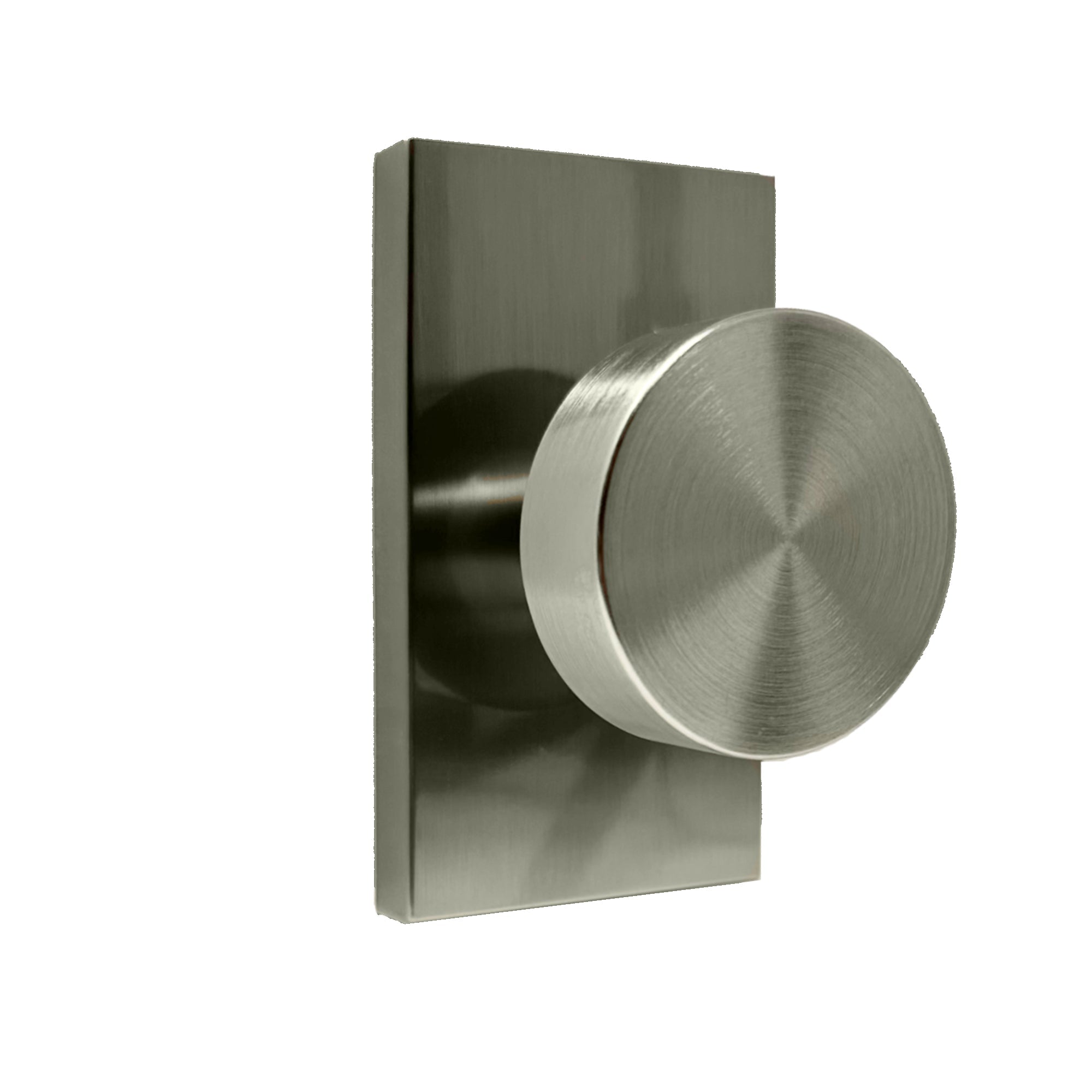Weslock 009004N4NFR20 Mesa Knob with Rectangular Rose Passage Lock with Adjustable Latch and Full Lip Strike Satin Nickel Finish Sparrow Supply