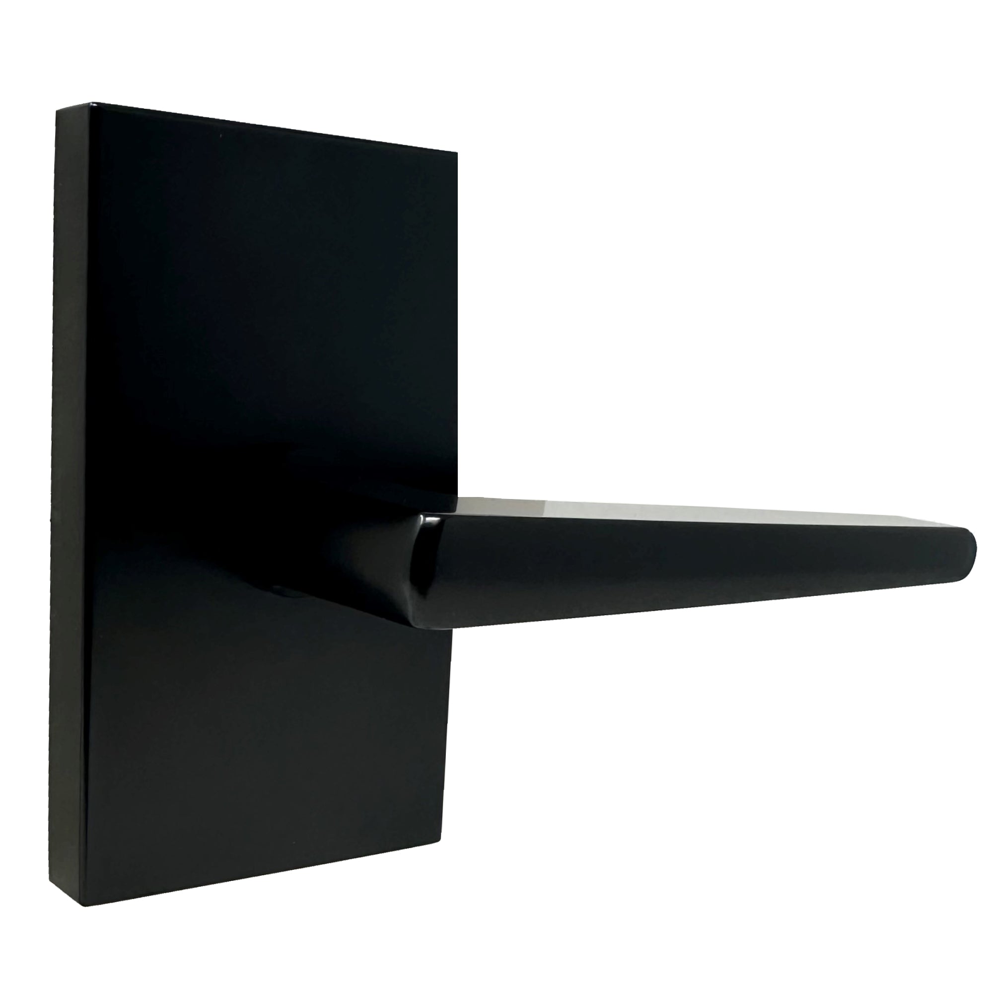 Weslock 009007272FR20 Philtower Lever with Rectangular Rose Passage Lock with Adjustable Latch and Full Lip Strike Matte Black Finish Sparrow Supply