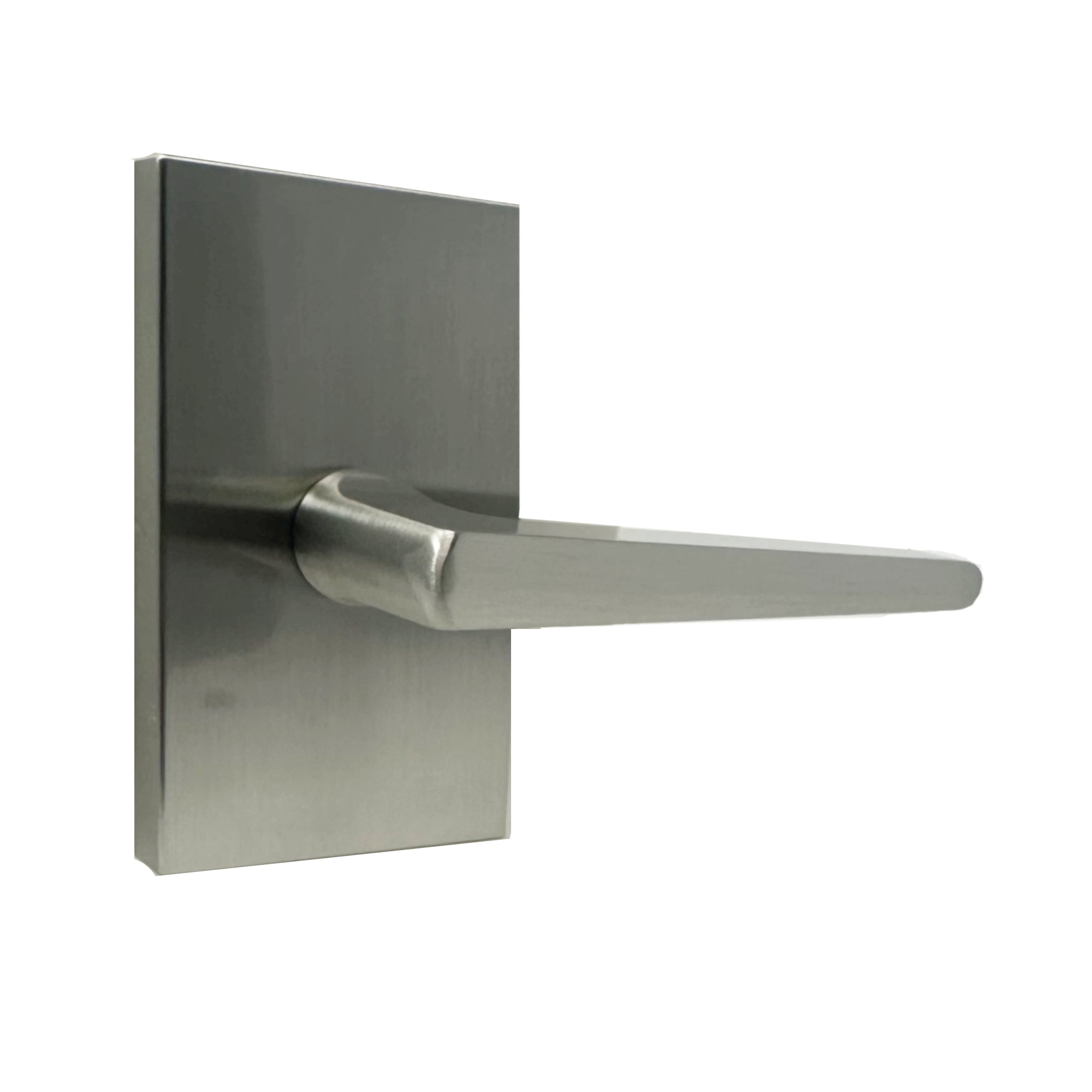 Weslock 009007N7NFR20 Philtower Lever with Rectangular Rose Passage Lock with Adjustable Latch and Full Lip Strike Satin Nickel Finish Sparrow Supply