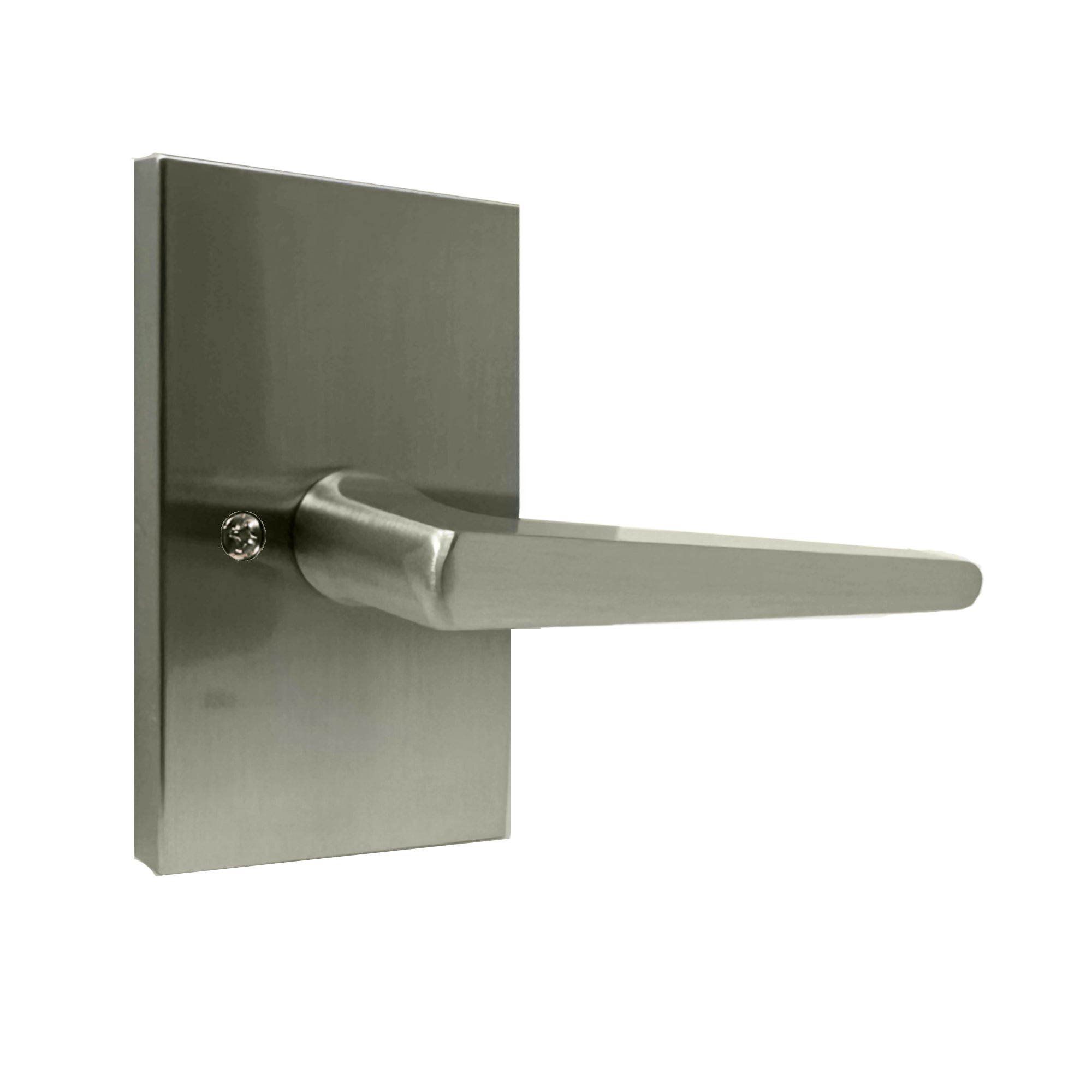 Weslock 009057N--0020 Philtower Lever with Rectangular Rose Half Dummy Lock Satin Nickel Finish Sparrow Supply