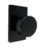Weslock 009104242FR20 Mesa Knob with Rectangular Rose Privacy Lock with Adjustable Latch and Full Lip Strike Matte Black Finish Sparrow Supply