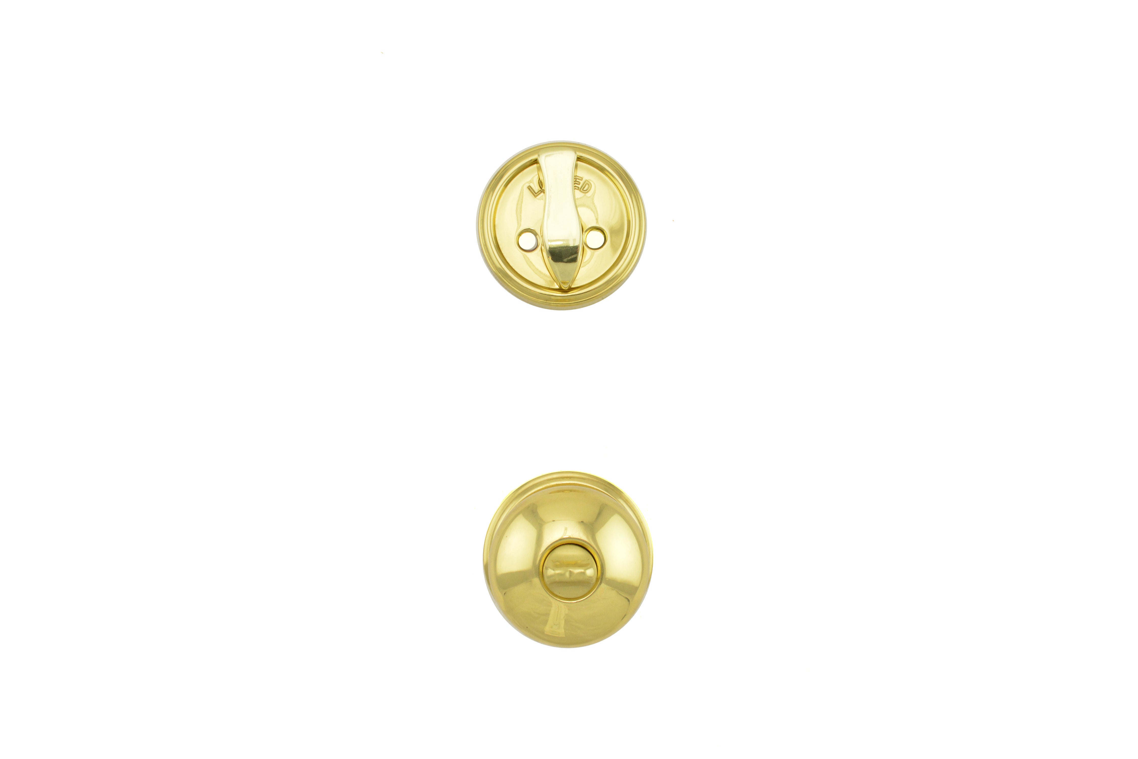 Weslock 01300--I3SL20 Impresa Interior Single Cylinder Handleset Trim with Adjustable Latches and Round Corner Strikes Bright Brass Finish
