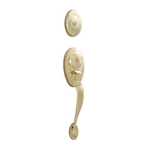 Weslock 01343-B--002D Lexington Exterior Active Dual Cylinder Handleset Lifetime Brass Finish