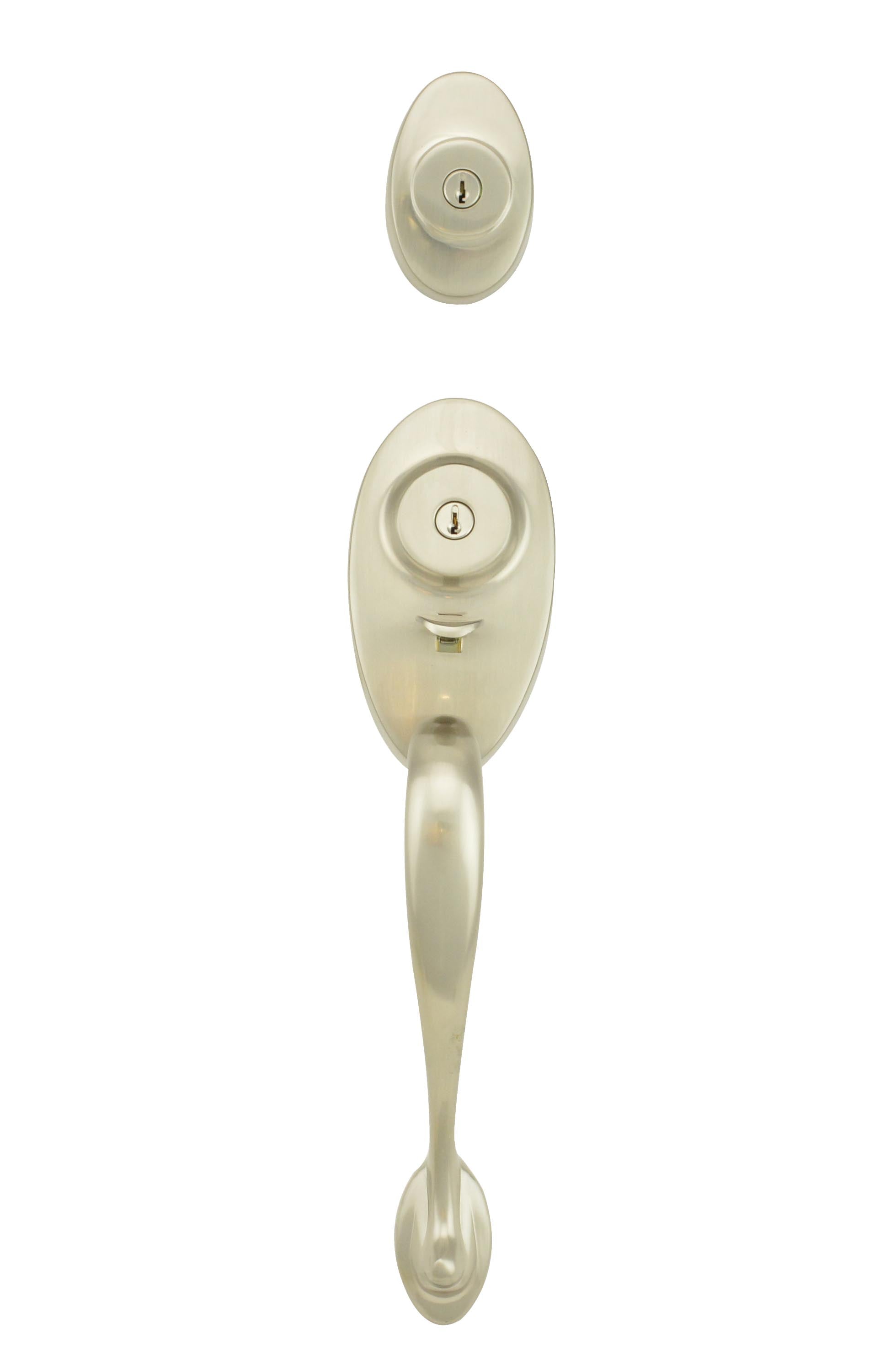 Weslock 01343-N--002D Lexington Exterior Active Dual Cylinder Handleset Satin Nickel Finish