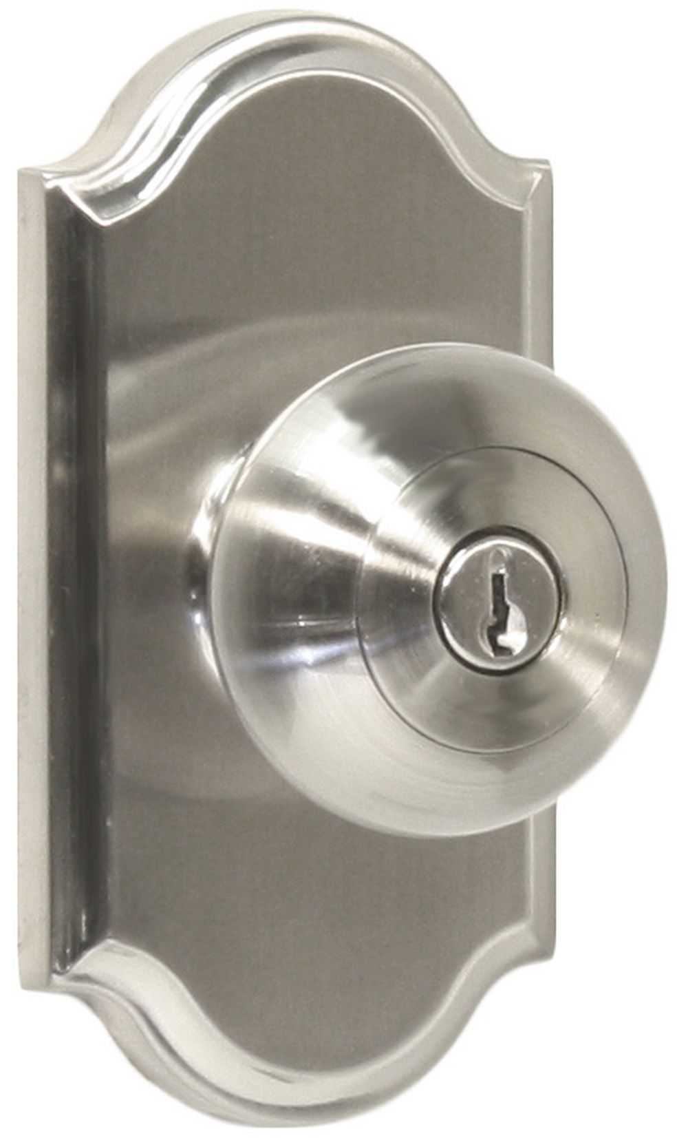 Weslock 01740ININSL23 Impresa Premiere Entry Lock with Adjustable Latch and Full Lip Strike Satin Nickel Finish Sparrow Supply