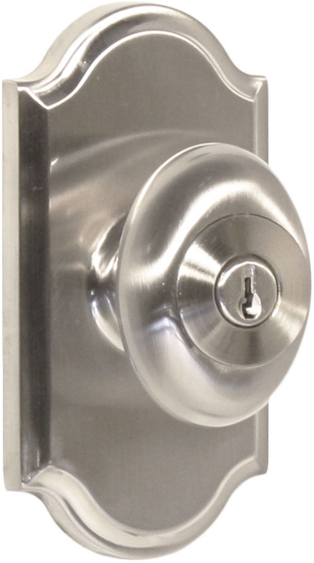Weslock 01740JNJNSL23 Julienne Premiere Entry Lock with Adjustable Latch and Full Lip Strike Satin Nickel Finish Sparrow Supply