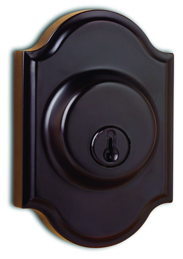 Weslock 01771-1-1SL23 Single Cylinder Premiere Deadbolt with Adjustable Latch and Deadbolt Strike Oil Rubbed Bronze Finish Sparrow Supply