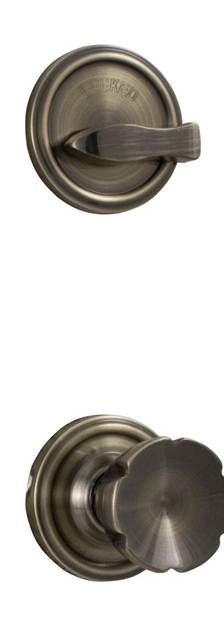 Weslock 02100--EASL20 Eleganti Interior Single Cylinder Handleset Trim with Adjustable Latch and Round Corner Strikes Antique Brass Finish