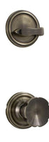 Weslock 02100--EASL20 Eleganti Interior Single Cylinder Handleset Trim with Adjustable Latch and Round Corner Strikes Antique Brass Finish