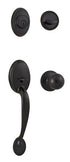 Weslock 02810-1G1FR2D Hillcrest Single Cylinder Handleset with Hudson Trim with Adjustable Latch and Round Corner Strikes Oil Rubbed Bronze Finish