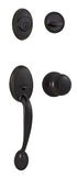 Weslock 02810-1S1FR2D Hillcrest Single Cylinder Handleset with Salem Trim with Adjustable Latch and Round Corner Strikes Oil Rubbed Bronze Finish