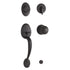 Weslock 02810-2S2FR2D Hillcrest Single Cylinder Handleset with Salem Knob Matte Black Finish