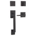 Weslock 02880-272FR2D Brookside Single Cylinder Handleset with Philtower Lever Trim with Adjustable Latch and Round Corner Strikes Matte Black Finish
