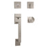 Weslock 02880-N4NFR2D Brookside Single Cylinder Handleset with Mesa Knob Trim with Adjustable Latch and Round Corner Strikes Satin Nickel Finish Sparrow Supply
