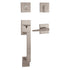Weslock 02880-N7NFR2D Brookside Single Cylinder Handleset with Philtower Lever Trim with Adjustable Latch and Round Corner Strikes Satin Nickel Finish