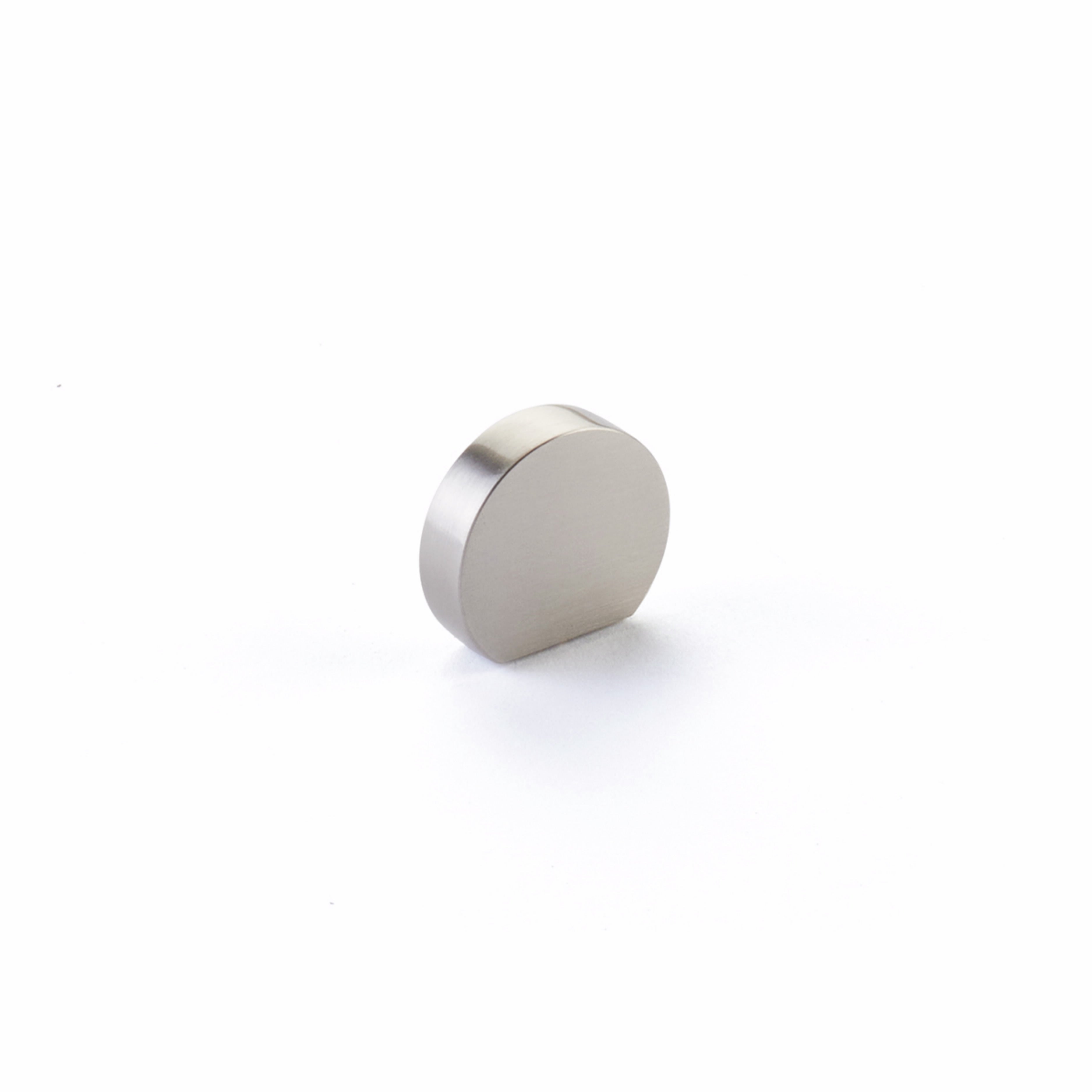 Schaub 10040-BN 1" Cafe Modern Oval Cabinet Knob with 7/8" Center to Center Brushed Nickel Finish Sparrow Supply