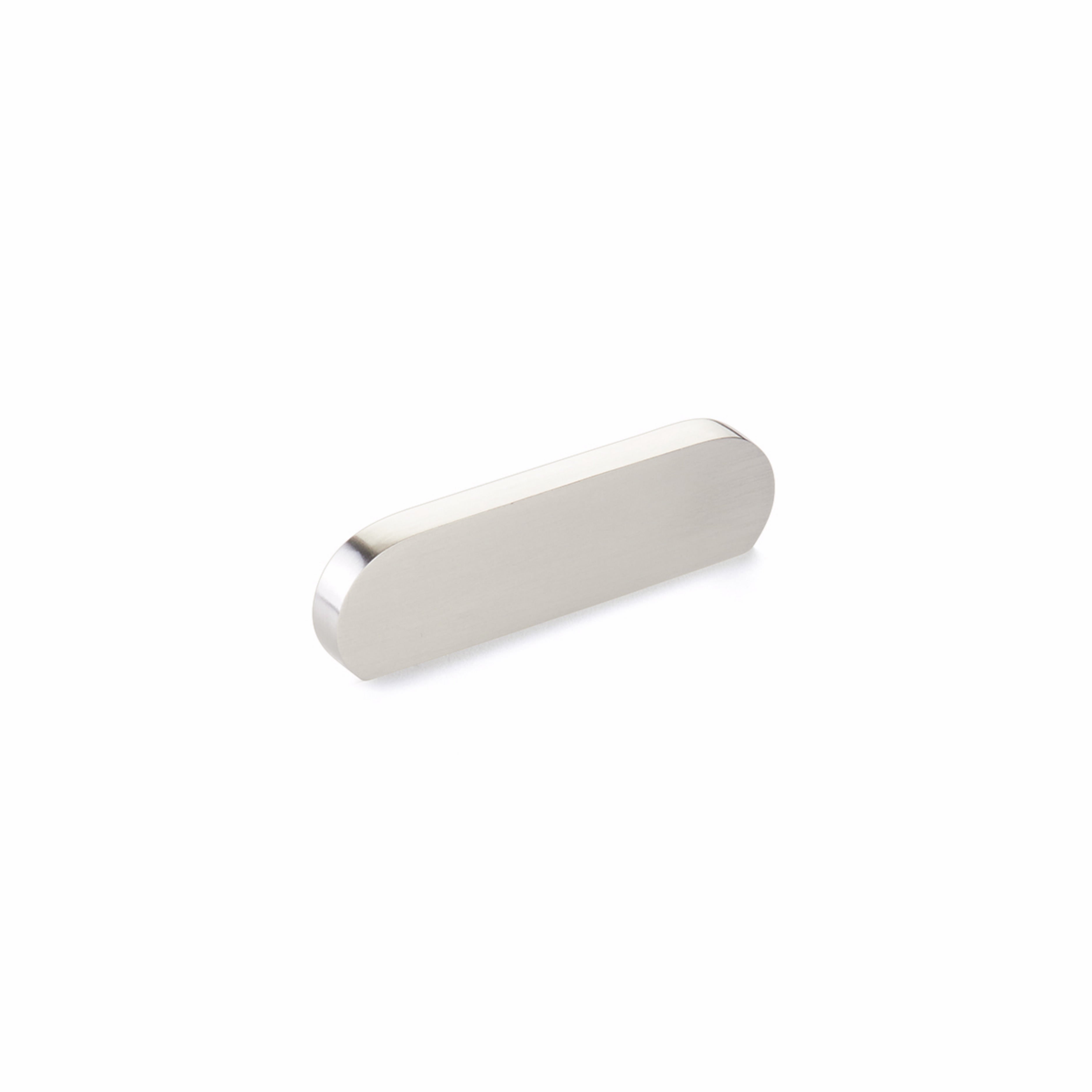 Schaub 10041-BN 3-7/8" Cafe Modern Oval Cabinet Pull with 3" Center to Center Brushed Nickel Finish Sparrow Supply