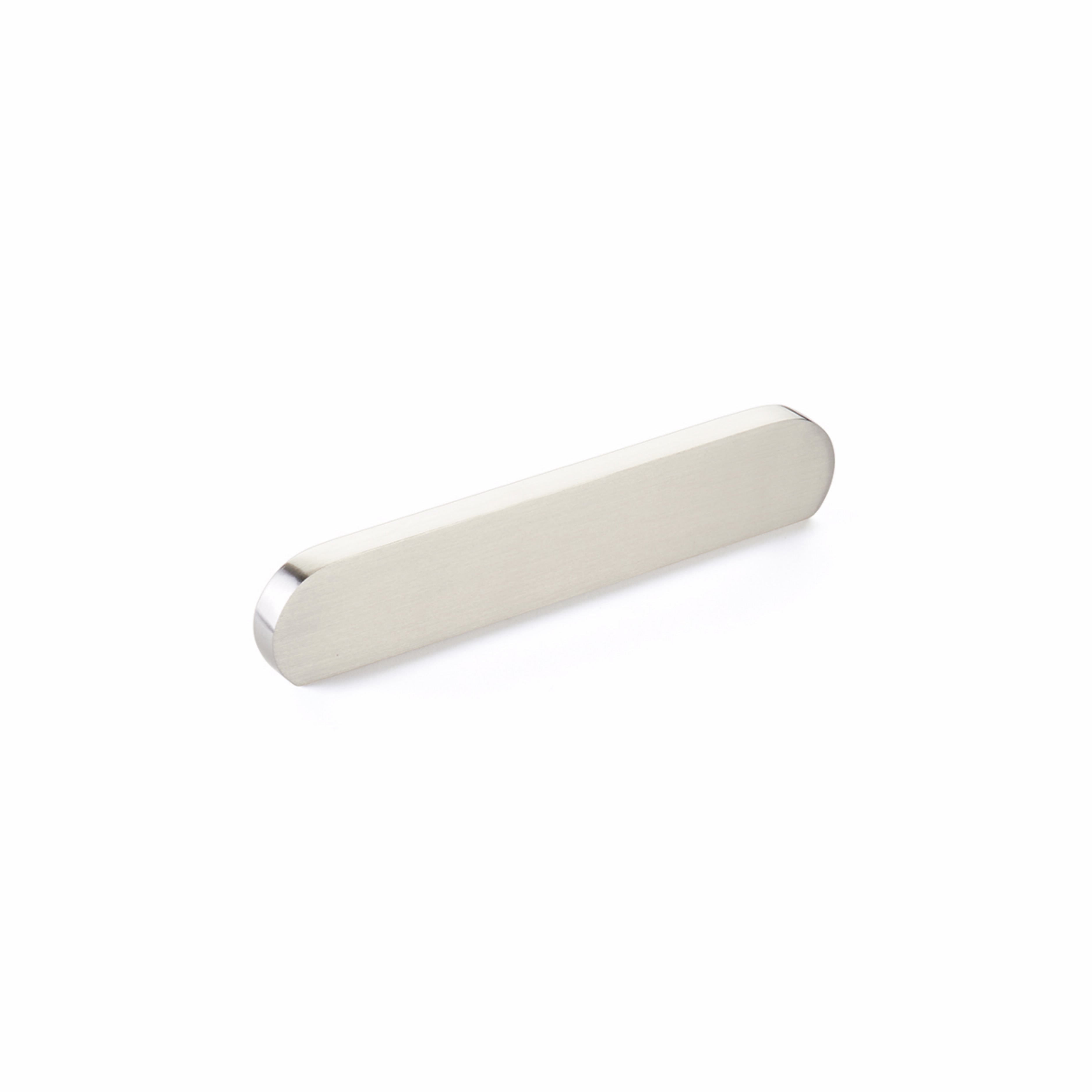 Schaub 10042-BN 5-7/8" Cafe Modern Oval Cabinet Pull with 4" and 5" Center to Center Brushed Nickel Finish Sparrow Supply